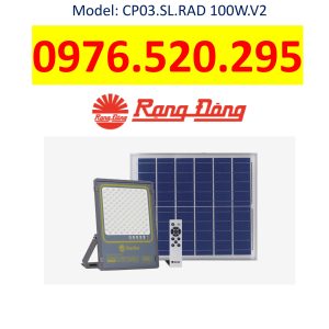 Đèn Chiếu Pha Năng Lượng Mặt Trời Rạng Đông 100W Model: CP03.SL.RAD 100W.V2