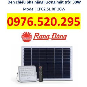 Đèn Chiếu Pha Năng Lượng Mặt Trời Rạng Đông 30W Model: CP02.SL.RF 30W