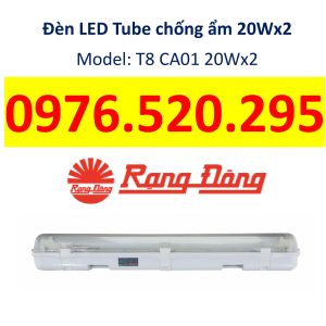 Đèn LED Tube Chống Ẩm Rạng Đông 20Wx2 Model: T8 CA01 20Wx2.DA