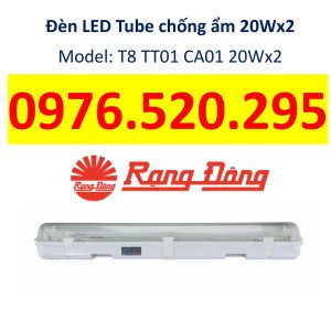 Đèn LED Tube Chống Ẩm Rạng Đông 40W Model: T8 TT01 CA02/20Wx2