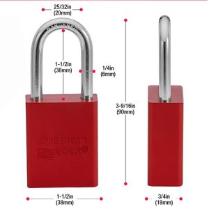 MASTERLOCK - 6835RED - Khóa móc an toàn nhôm ( Loto- Safetylock)